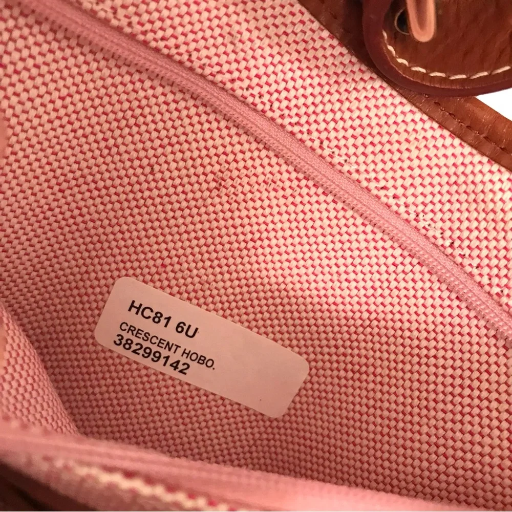 Dooney & Bourke Signature Monogram Jacquard Crescent Hobo Bag Y2K
